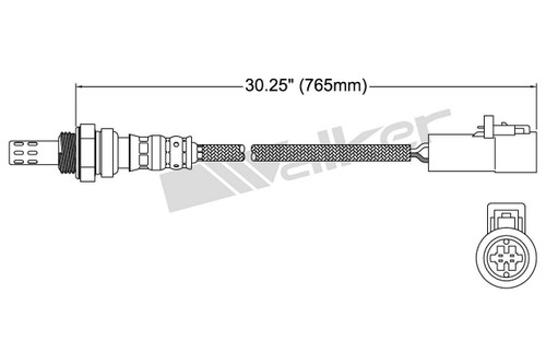 Walker Products Oxygen Sensor 250-24070 for 1995-2015 Ford/Mazda/Mercury 6.8L 2.0L (E-350 Super Duty, E-450 Super Duty, Escape, Escort)