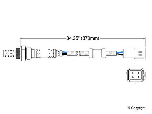 Walker Products Oxygen Sensor 250-24072 for 1991-2000 Ford/Mazda 1.3L 2.5L (Aspire, Millenia, MPV)