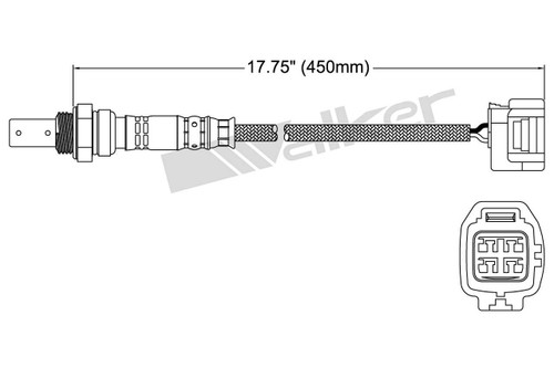 Walker Products Oxygen Sensor 250-54018 for 2002-2008 Jaguar 4.2L 3.0L (S-Type, Super V8, Vanden Plas, X-Type)