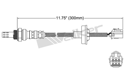 Walker Products Oxygen Sensor 250-24074 for 1996-2000 Chrysler/Dodge 2.5L 2.4L (Sebring, Stratus)