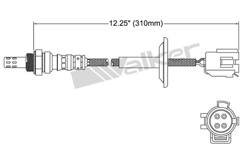 Walker Products Oxygen Sensor 250-24081 for 1996-2000 Chrysler/Dodge/Plymouth 3.8L 3.3L (Grand Voyager, Town & Country, Voyager, Caravan)