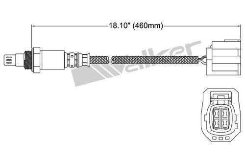 Walker Products Oxygen Sensor 250-54029 for 2004-2009 Mazda 2.0L 2.3L (3)