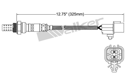 Walker Products Oxygen Sensor 250-241001 for 2011-2015 Chevrolet 1.0L (Matiz)