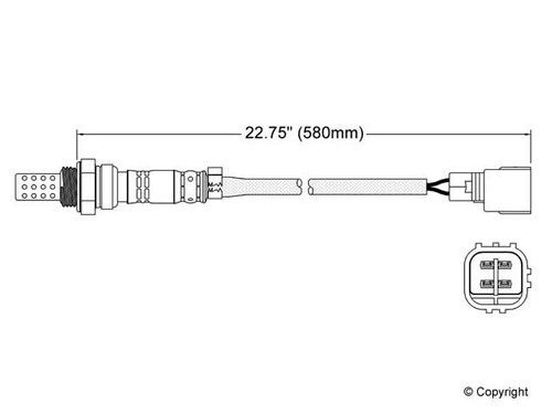 Walker Products Oxygen Sensor 250-24106 for 1997-2005 Lexus/Toyota 3.0L 2.2L (IS300, SC300, Camry, Solara)