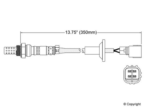Walker Products Oxygen Sensor 250-24107 for 1995-2006 Chevrolet/Geo/Toyota 1.8L 1.6L (Prizm, Avalon, Camry, Corolla)