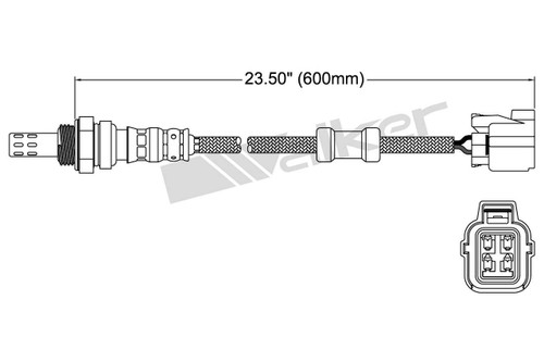 Walker Products Oxygen Sensor 250-24446 for 2001-2006 Acura/Honda 2.0L 1.7L (RSX, Civic)