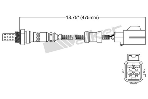 Walker Products Oxygen Sensor 250-24455 for 2004-2016 Land Rover/Volvo 3.2L 4.4L (LR2, LR3, LR4, Range Rover)