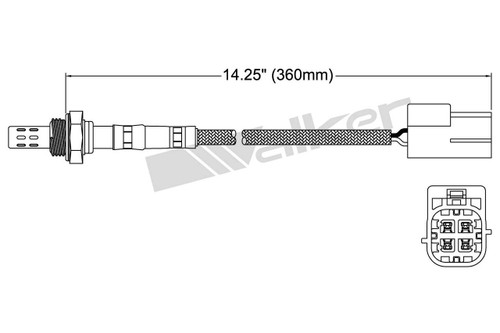 Walker Products Oxygen Sensor 250-24457 for 2002-2004 Nissan 3.5L (Altima)