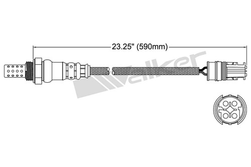 Walker Products Oxygen Sensor 250-24463 for 2001-2003 Mercedes-Benz 3.2L 4.3L (CLK320, CLK430, CLK55 AMG)