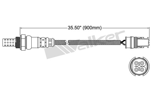 Walker Products Oxygen Sensor 250-24468 for 2000-2013 Mercedes-Benz 1.8L 2.3L (C200, C230, C240, C280)