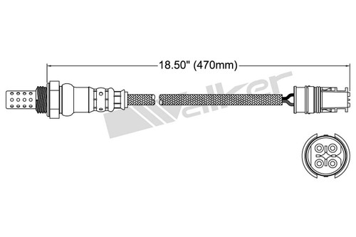 Walker Products Oxygen Sensor 250-24469 for 1999-2014 Chrysler/Mercedes-Benz 3.2L 2.3L (Crossfire, C230, C240, C280)