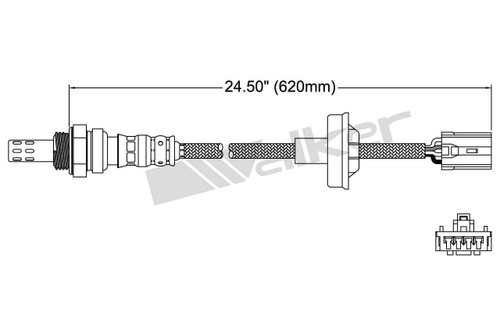Walker Products Oxygen Sensor 250-24472 for 1993-1996 Dodge/Eagle/Mitsubishi 1.5L (Colt, Summit, Mirage)