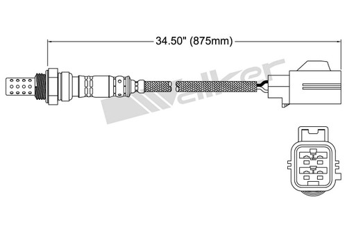 Walker Products Oxygen Sensor 250-24482 for 2002-2015 Jaguar/Volvo 5.0L 2.4L (XF, XFR, XJ, XK)