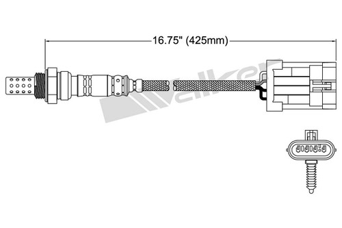 Walker Products Oxygen Sensor 250-24490 for 2000-2007 Chevrolet/Honda/Isuzu 1.6L 3.2L (Aveo, Aveo5, Passport, Axiom)