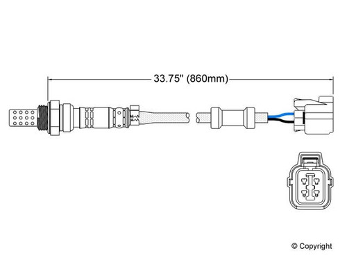 Walker Products Oxygen Sensor 250-24601 for 1995-2004 Acura/Honda 3.0L 2.2L (CL, MDX, TL, Accord)