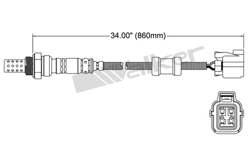 Walker Products Oxygen Sensor 250-24601 for 1995-2004 Acura/Honda 3.0L 2.2L (CL, MDX, TL, Accord)