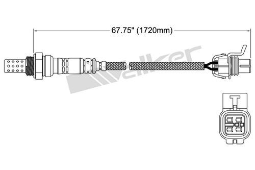 Walker Products Oxygen Sensor 250-24616 for 1995-2002 Buick/Chevrolet/Oldsmobile 3.1L 2.4L (Skylark, Cavalier, Achieva, Grand Am)