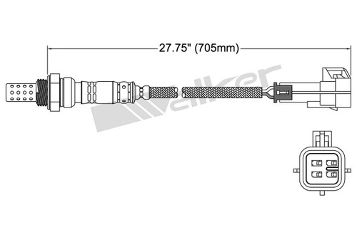 Walker Products Oxygen Sensor 250-24618 for 1996-1999 Saturn 1.9L (SC1, SC2, SL, SL1)
