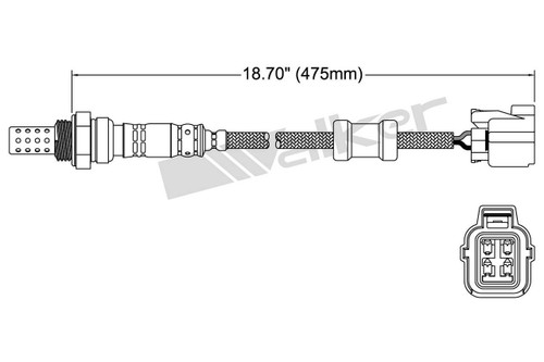 Walker Products Oxygen Sensor 250-24621 for 1990-2003 Acura/Honda 1.7L 2.2L (EL, Accord, Prelude)