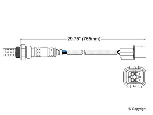 Walker Products Oxygen Sensor 250-24631 for 1999-2006 Mitsubishi 2.0L 3.5L (Lancer, Montero, Montero Sport)