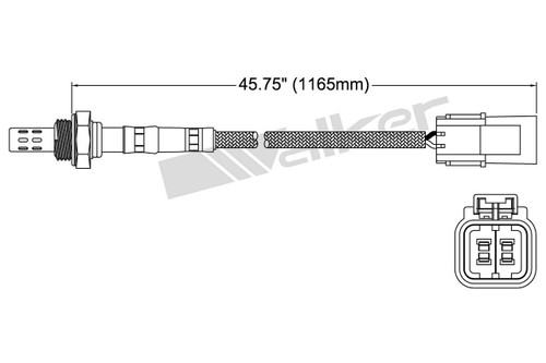 Walker Products Oxygen Sensor 250-24632 for 1996-2003 Nissan 3.3L 2.4L (Frontier, Pickup, Xterra)