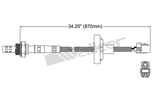 Walker Products Oxygen Sensor 250-24636 for 1996-1997 INFINITI 3.0L (J30)