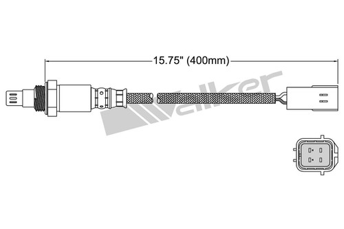 Walker Products Oxygen Sensor 250-54037 - 4-Wire Wide-Band