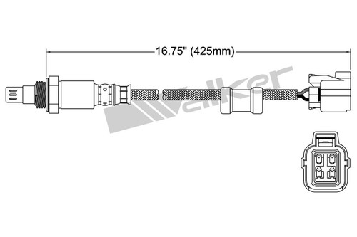 Walker Products Oxygen Sensor 250-54045 - 4-Wire Wide-Band