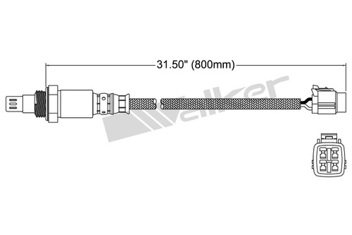 Walker Products Oxygen Sensor 250-54058 - 4-Wire Wide-Band