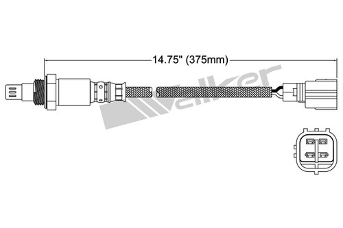 Walker Products Oxygen Sensor 250-54059 for 2002-2025 Lexus/Toyota 3.0L 3.3L (ES300, ES330, ES350, NX300h)