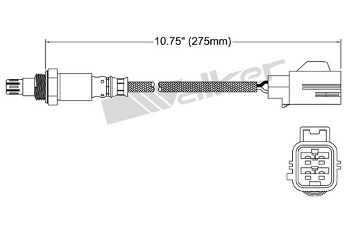 Walker Products Oxygen Sensor 250-54072 for 2010-2013 Land Rover 5.0L (LR4, Range Rover, Range Rover Sport)