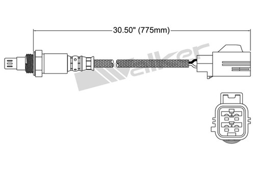 Walker Products Oxygen Sensor 250-54077 - 4-Wire Wide-Band
