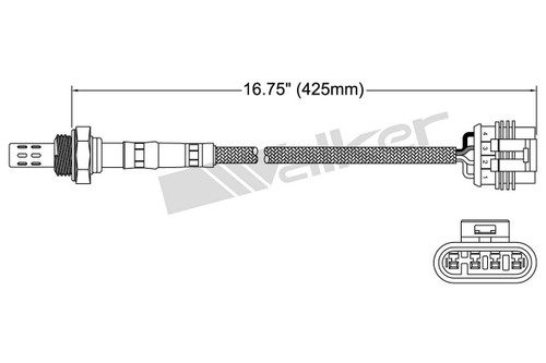 Walker Products Oxygen Sensor 250-24342 for 1997-1998 Cadillac 3.0L (Catera)