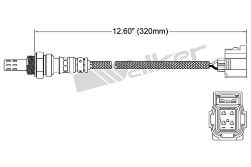 Walker Products Oxygen Sensor 250-24345 for 2001-2006 Chrysler/Dodge/Jeep 2.4L 5.9L (PT Cruiser, Dakota, Durango, Neon)