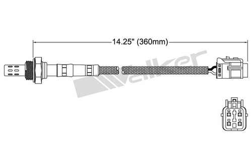Walker Products Oxygen Sensor 250-24351 for 1996-1997 Hyundai 1.5L 1.8L (Accent, Elantra, Tiburon)