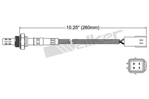 Walker Products Oxygen Sensor 250-24357 for 1997-2001 Hyundai 1.5L 1.8L (Accent, Elantra, Tiburon)