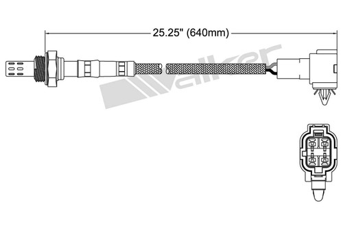 Walker Products Oxygen Sensor 250-24371 for 1999-2002 Mercury/Nissan 3.3L (Villager, Quest)