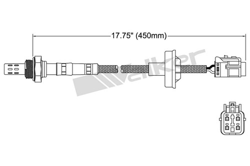 Walker Products Oxygen Sensor 250-24379 for 1996-1997 Hyundai 1.5L 1.8L (Accent, Elantra, Tiburon)