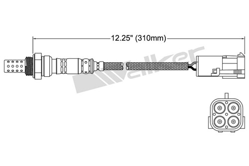 Walker Products Oxygen Sensor 250-24389 for 1992-1995 Geo/Honda/Isuzu 1.8L 3.2L (Storm, Passport, Impulse, Rodeo)