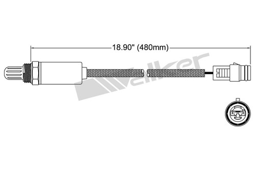 Walker Products Oxygen Sensor 250-21009 for 1984-1995 Acura/Chevrolet/Geo 1.6L 1.8L (Integra, Legend, Sprint, Tracker)