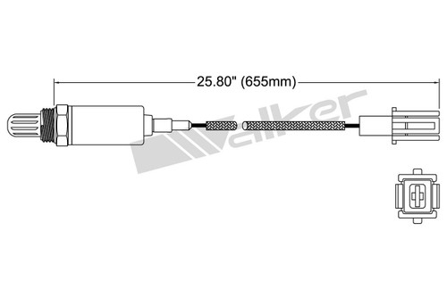 Walker Products Oxygen Sensor 250-21012 for 1983-1994 Ford/Mazda/Mercury 2.2L 1.6L (Probe, 323, 626, B2600)