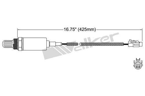 Walker Products Oxygen Sensor 250-21016 for 1989-1994 Subaru 1.2L (Justy)