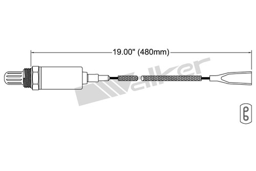 Walker Products Oxygen Sensor 250-21024 for 1979-1983 Volkswagen 2.0L 1.9L (Transporter, Vanagon)
