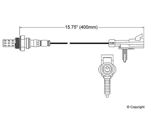 Walker Products Oxygen Sensor 250-21028 for 1995-2002 Chevrolet/GMC/Isuzu 2.4L 2.2L (Cavalier, Malibu, S10, Sonoma)