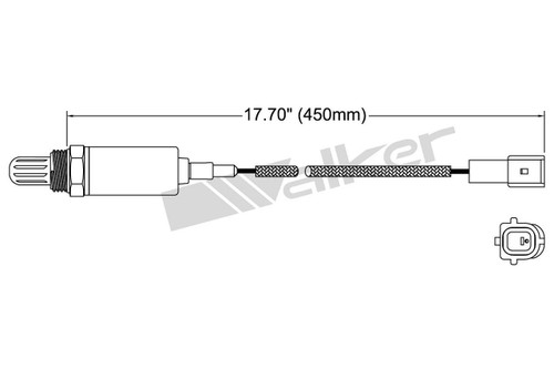 Walker Products Oxygen Sensor 250-21034 for 1990-1992 Mazda 2.2L (626, MX-6)