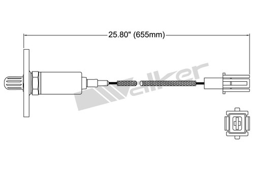Walker Products Oxygen Sensor 250-21059 for 1980 Toyota 2.6L (Celica, Cressida)