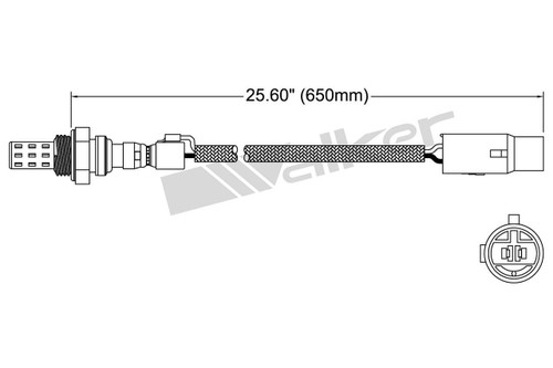 Walker Products Oxygen Sensor 250-22002 for 1989-1994 Dodge/Eagle/Hyundai 2.0L 1.5L (Colt, Summit, Talon, Excel)