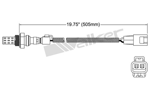 Walker Products Oxygen Sensor 250-22014 for 1998 Jaguar 4.0L (Vanden Plas, XJ8, XJR)