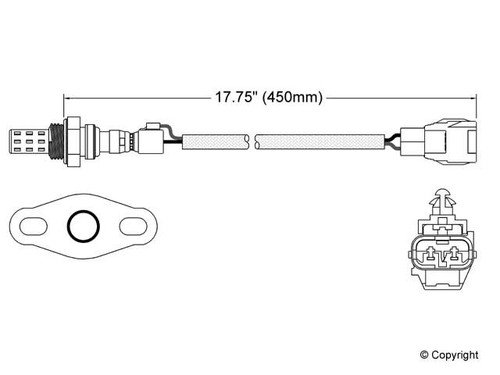 Walker Products Oxygen Sensor 250-22055 for 1990-1992 Geo/Toyota 1.6L (Prizm, Corolla)