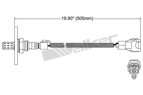 Walker Products Oxygen Sensor 250-22057 for 1990-1993 Toyota 1.6L (Celica)